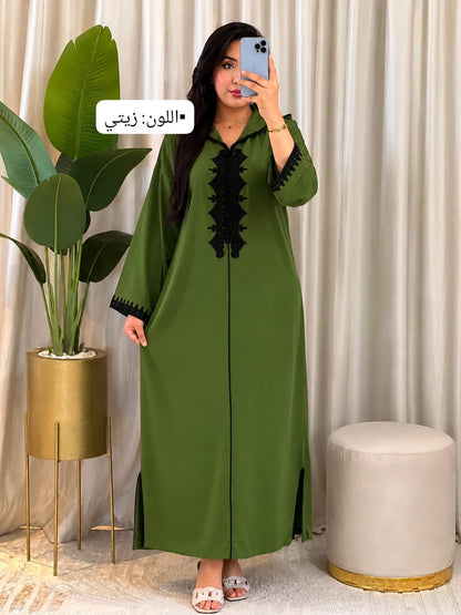 أفضل جلابة كريب بطرزة كحلة لصيف 2026