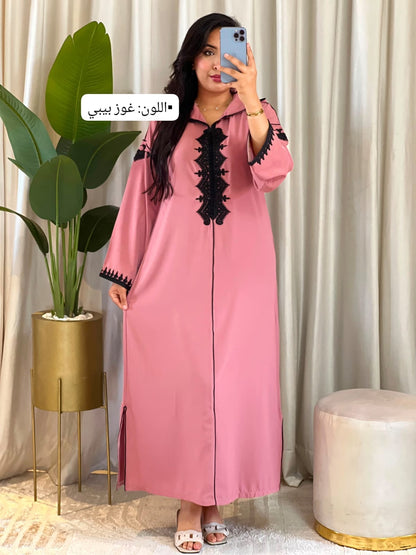 أفضل جلابة كريب بطرزة كحلة لصيف 2026