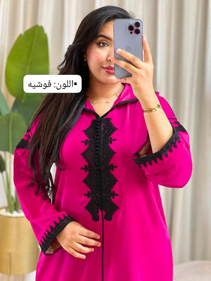 أفضل جلابة كريب بطرزة كحلة لصيف 2026