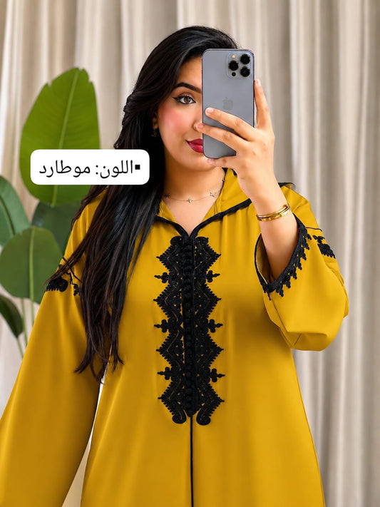 أفضل جلابة كريب بطرزة كحلة لصيف 2026