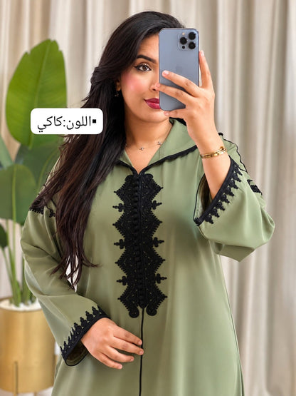 أفضل جلابة كريب بطرزة كحلة لصيف 2026
