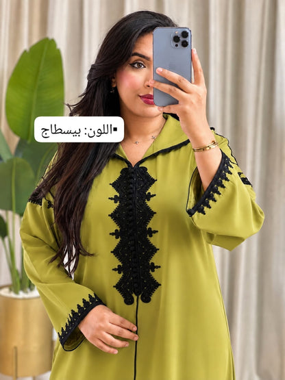 أفضل جلابة كريب بطرزة كحلة لصيف 2026